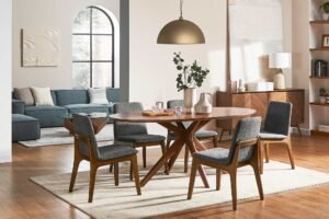 Brighton Oval Dining Table with 4 Carrie Chairs 3