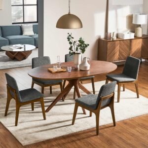 Brighton Oval Dining Table with 4 Carrie Chairs 0