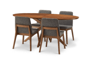 Brighton Oval Dining Table with 4 Carrie Chairs 1