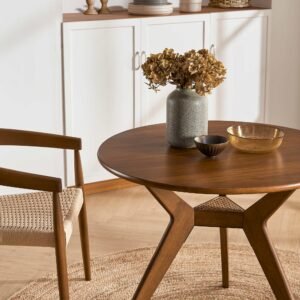 Tribeca Round Dining Table with 2 Austen Chairs 3